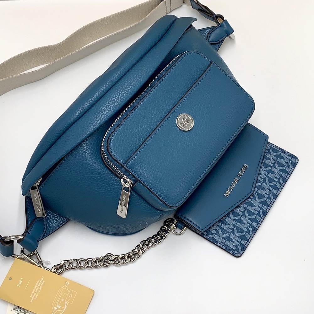 MICHAEL KORS 
Maisie Large Pebbled Leather 2-in-1 Waistpack Fannypack Crossbody - Picture 10 of 16